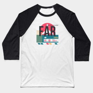 Fargo (FAR) Airport // Sunset Baggage Tag Baseball T-Shirt